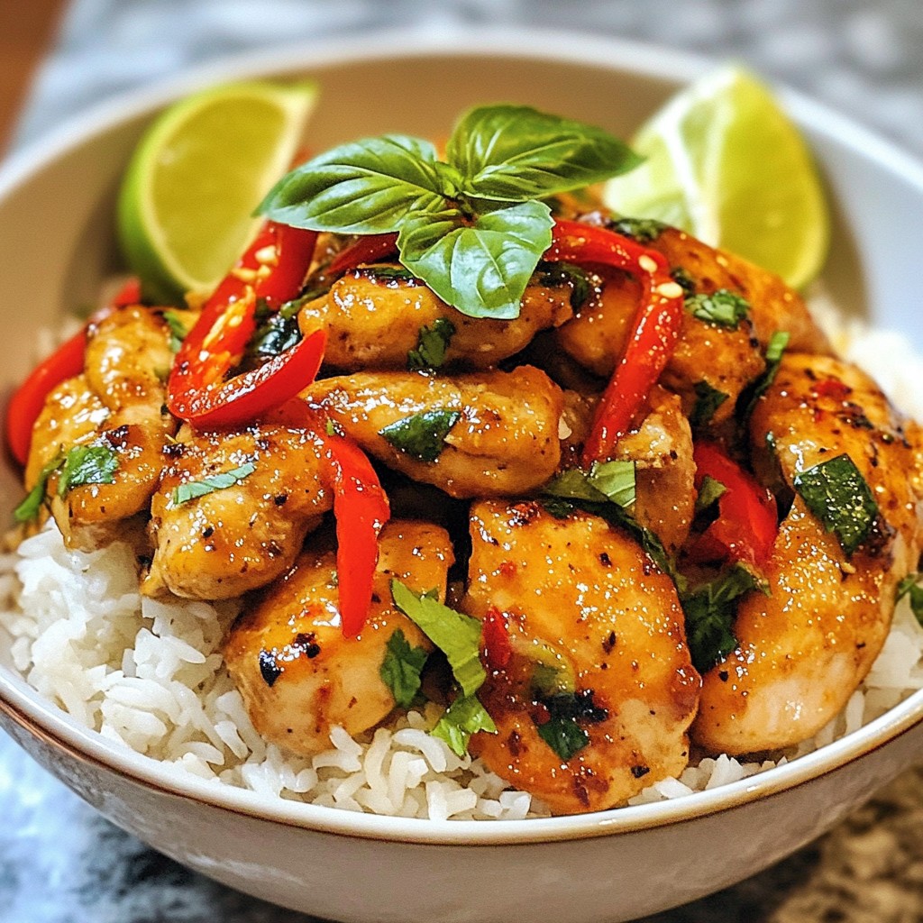 Spicy Thai Basil Chicken Flavorful and Fast Dish