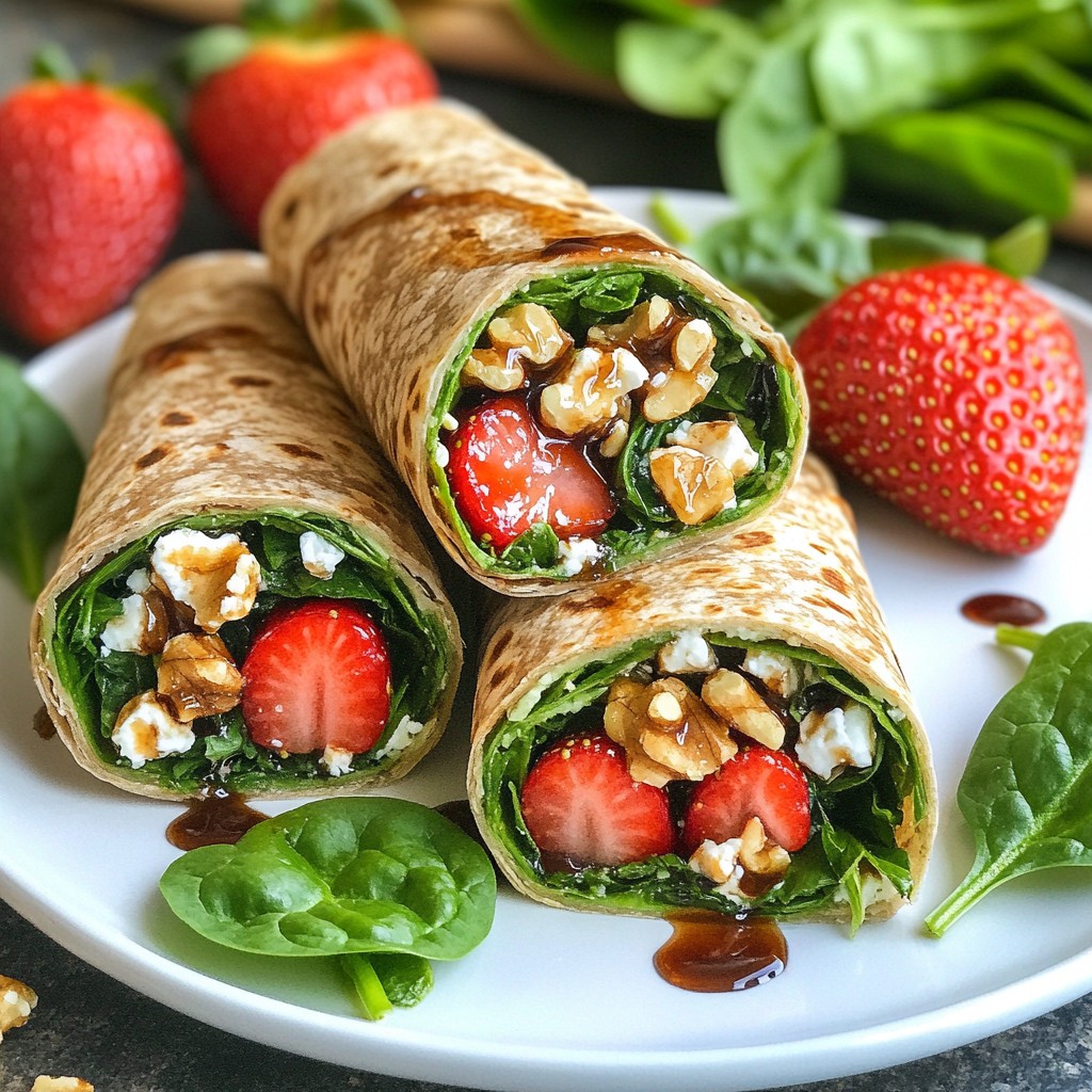 Strawberry Spinach Feta Wraps Fresh and Healthy Delight