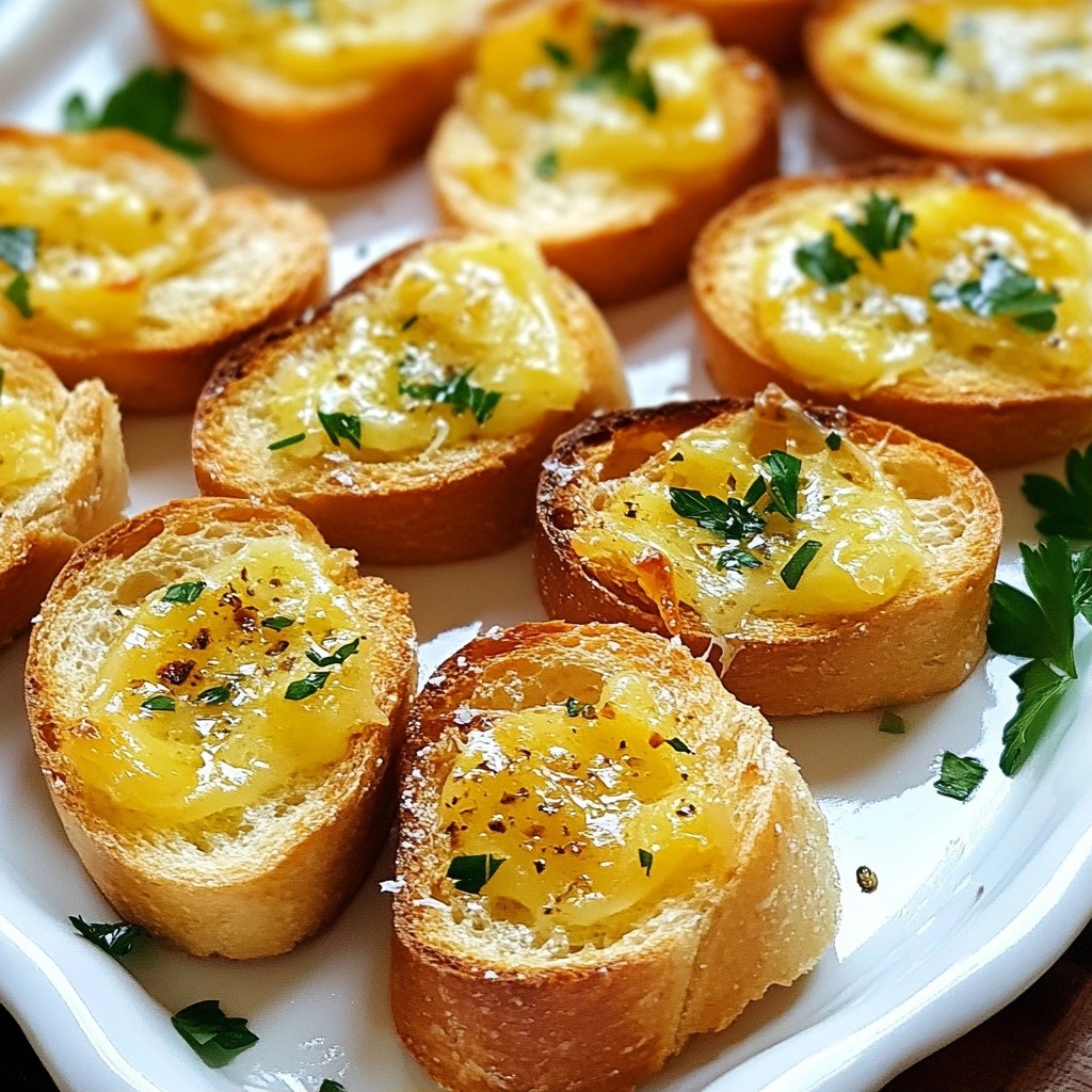 Crispy Holiday Garlic Parmesan Crostini Delight