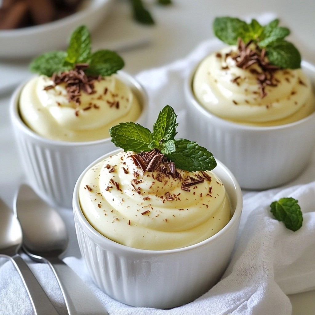 Creamy Holiday White Chocolate Mint Mousse Delight