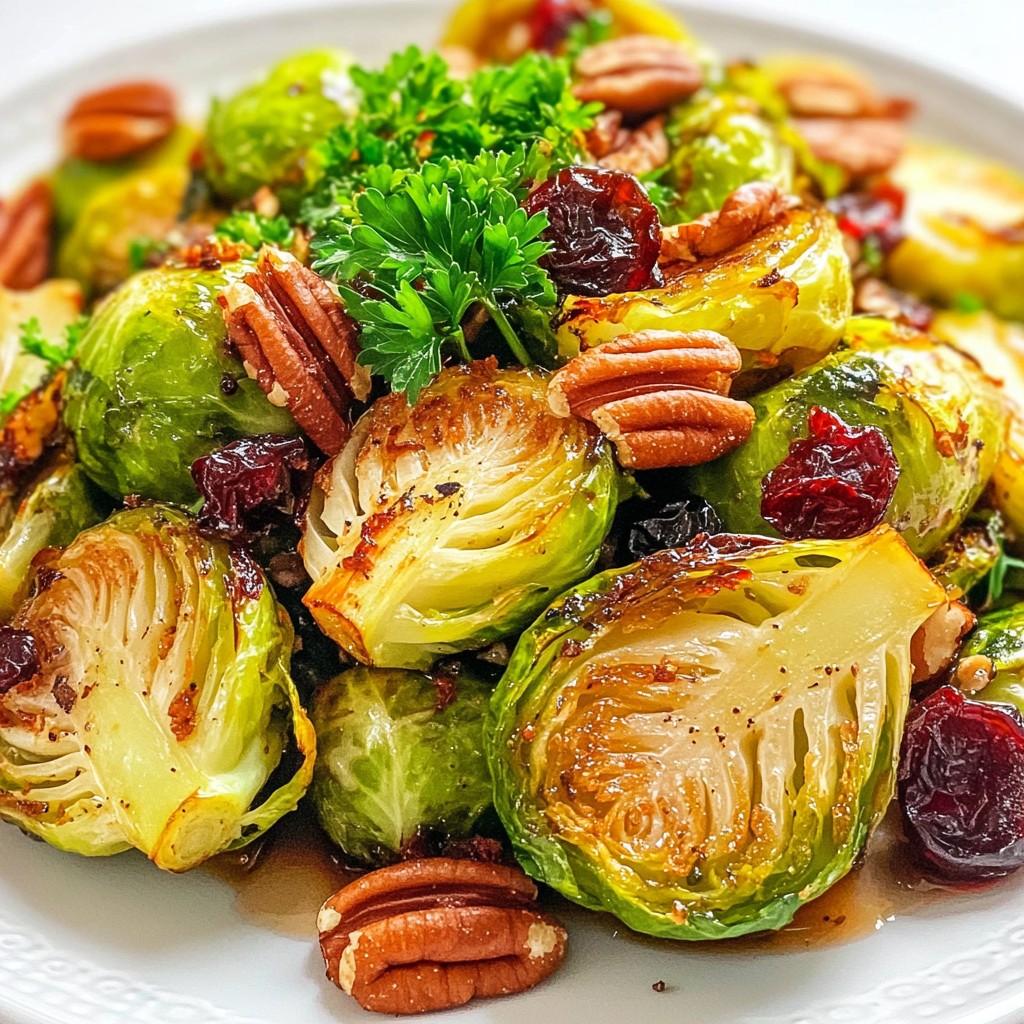 Savory Thanksgiving Roasted Balsamic Brussels Sprouts