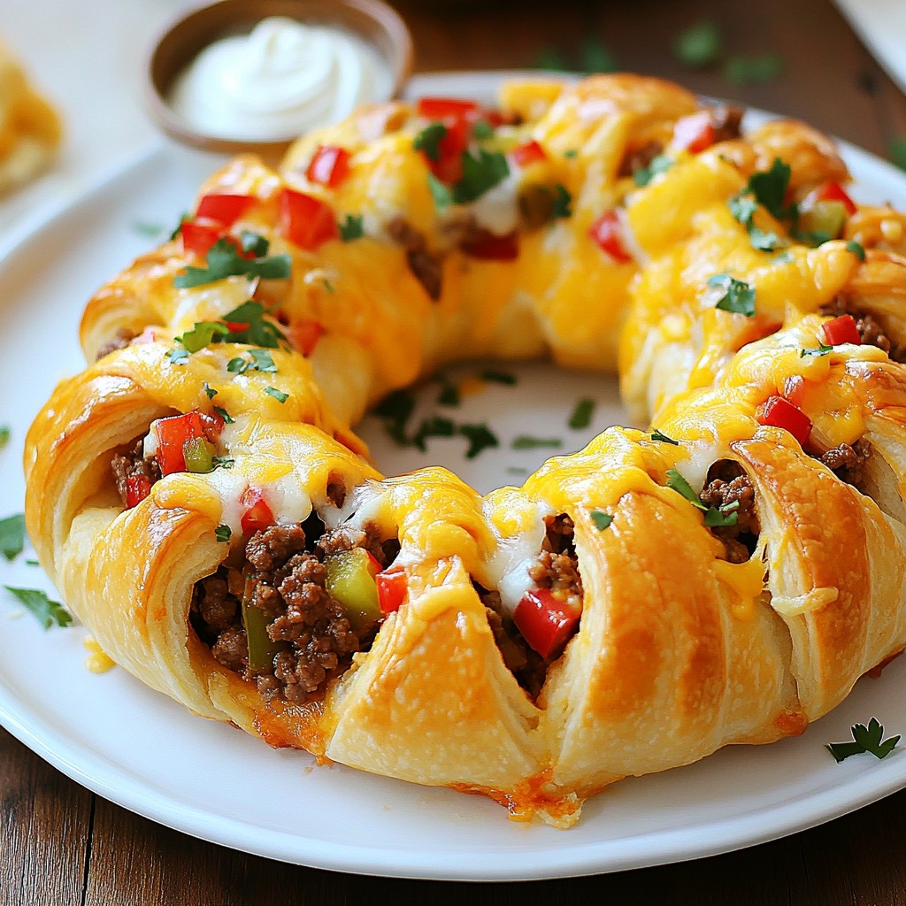 Cheesy Taco Crescent Ring Flavorful Weeknight Meal