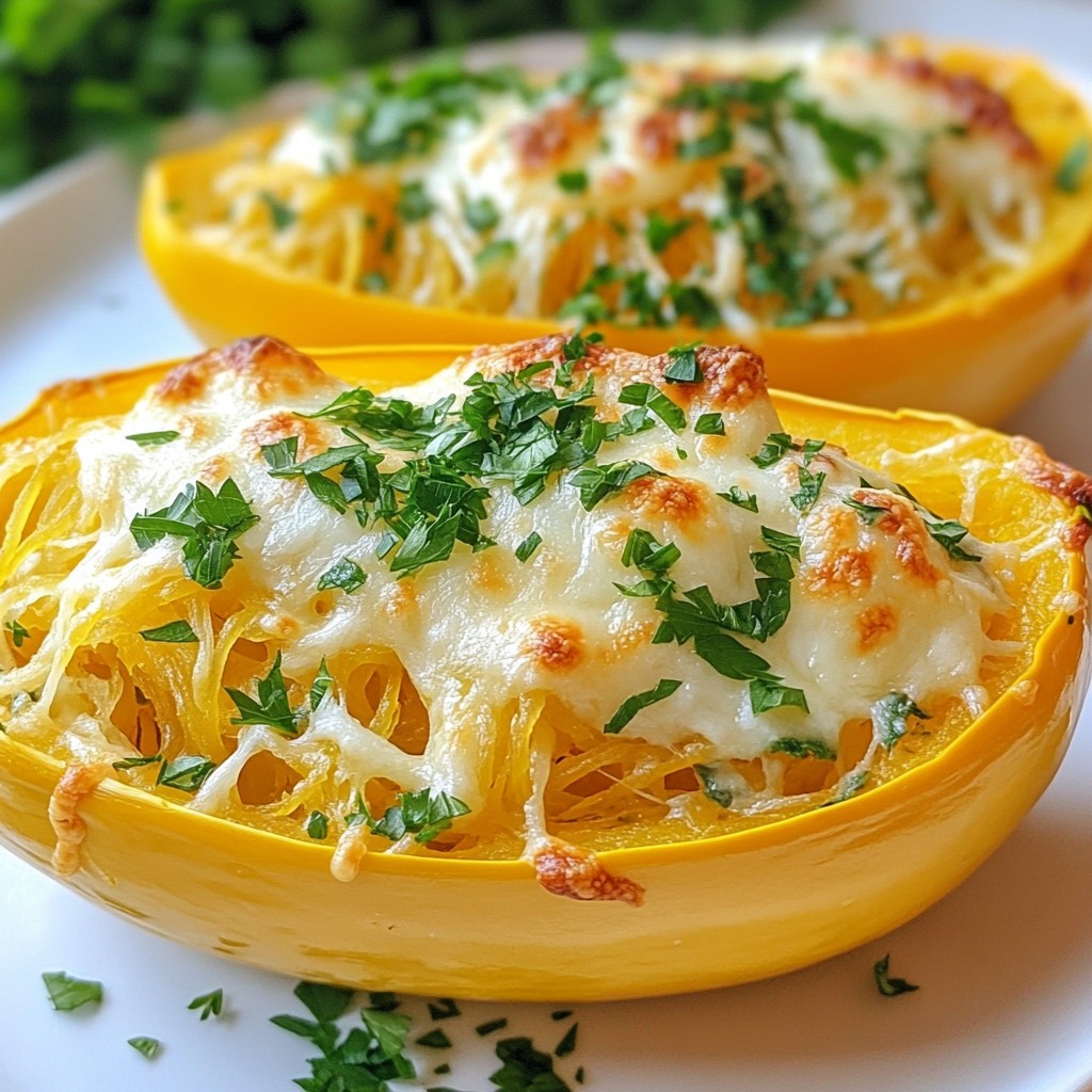 Cheesy Garlic Spaghetti Squash Delightful and Easy Recipe