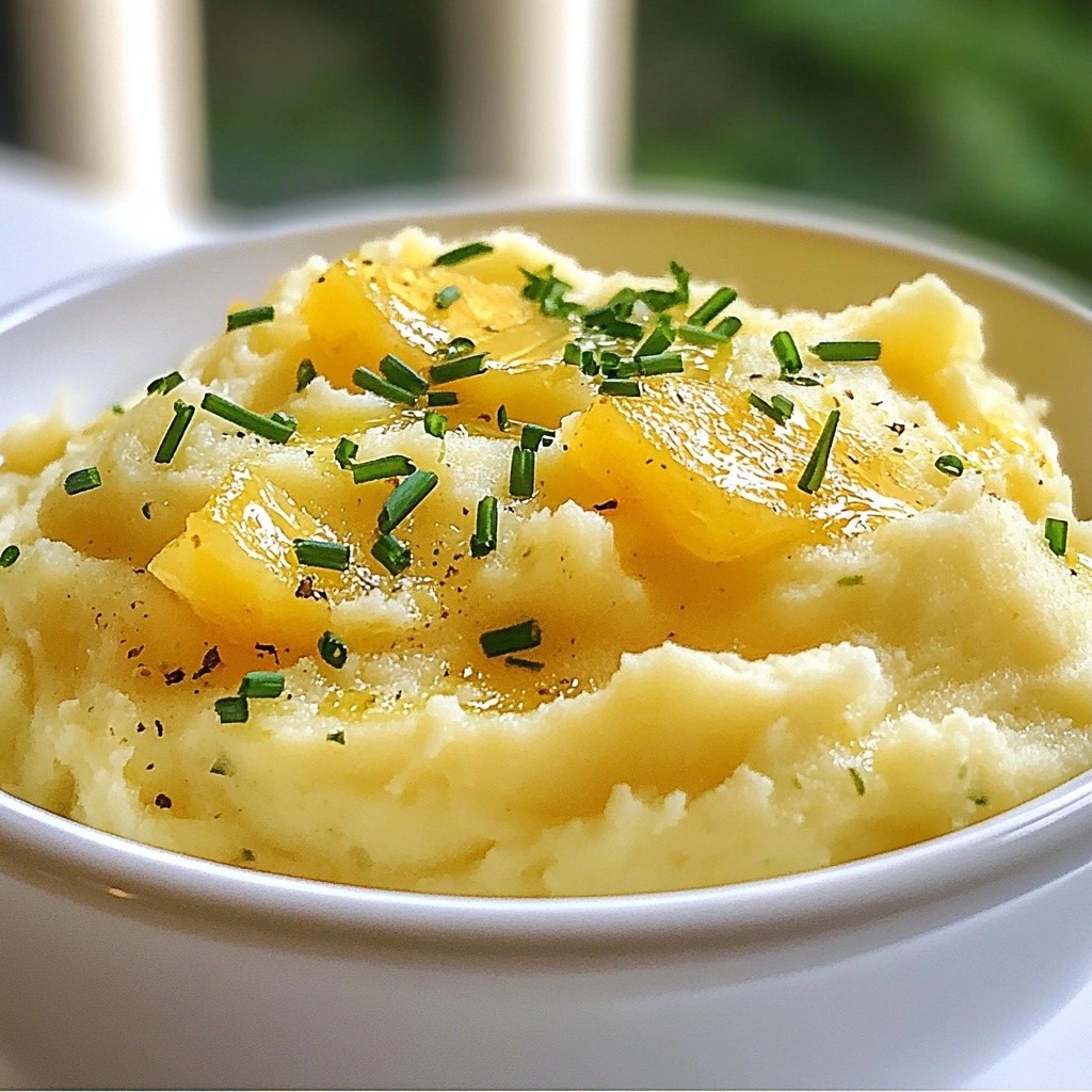 Golden Thanksgiving Garlic Herb Mashed Cauliflower Delight