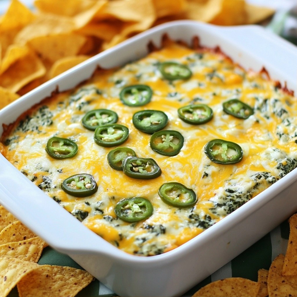 Spicy Holiday Jalapeño Spinach Dip Savory and Easy