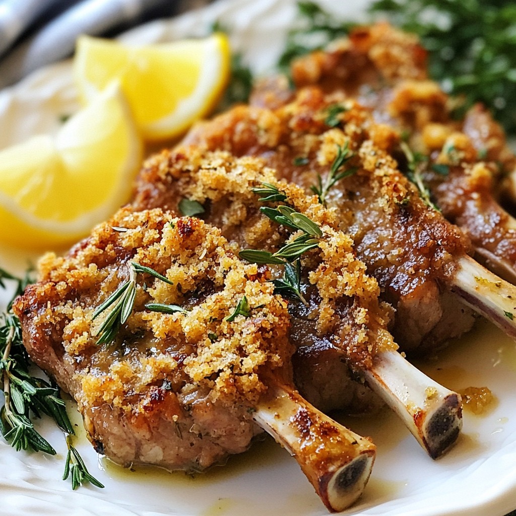Classic Christmas Herb-Crusted Lamb Chops Delight