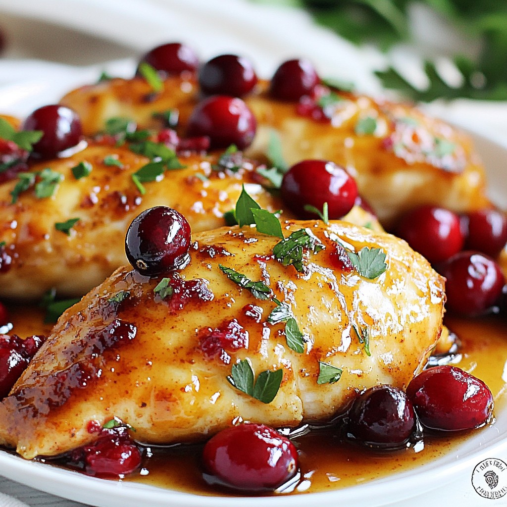 Spiced Christmas Cranberry Glazed Chicken Recipe