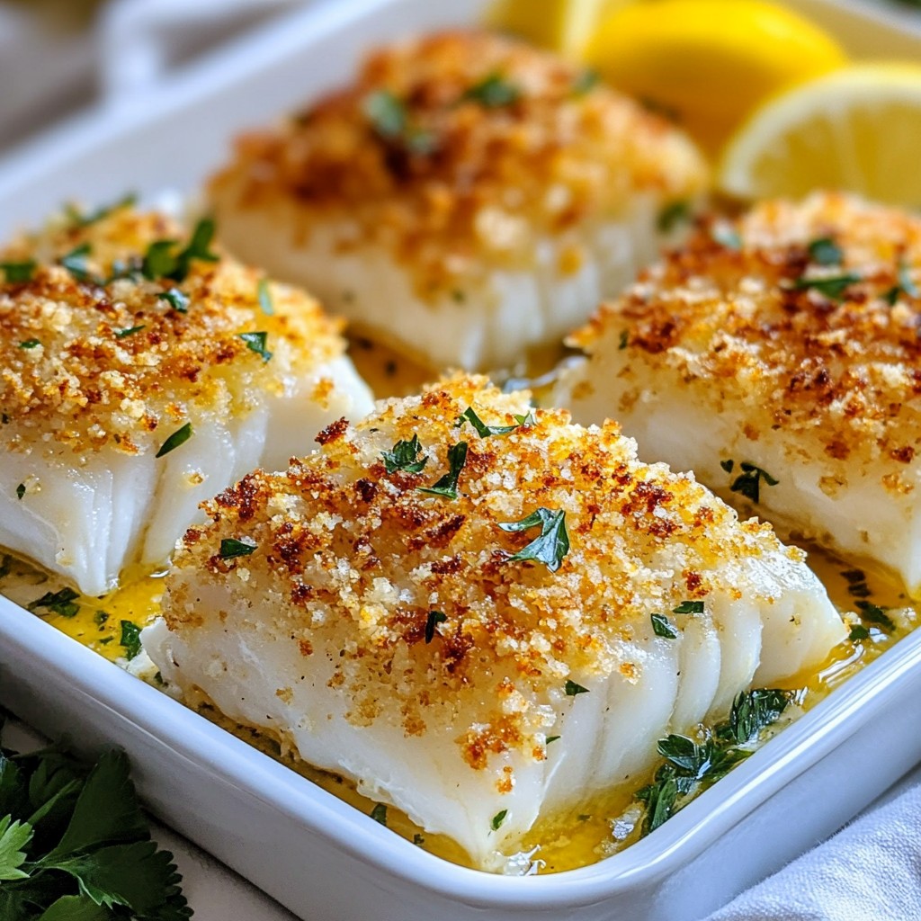 Baked Christmas Parmesan Crusted Cod Delight