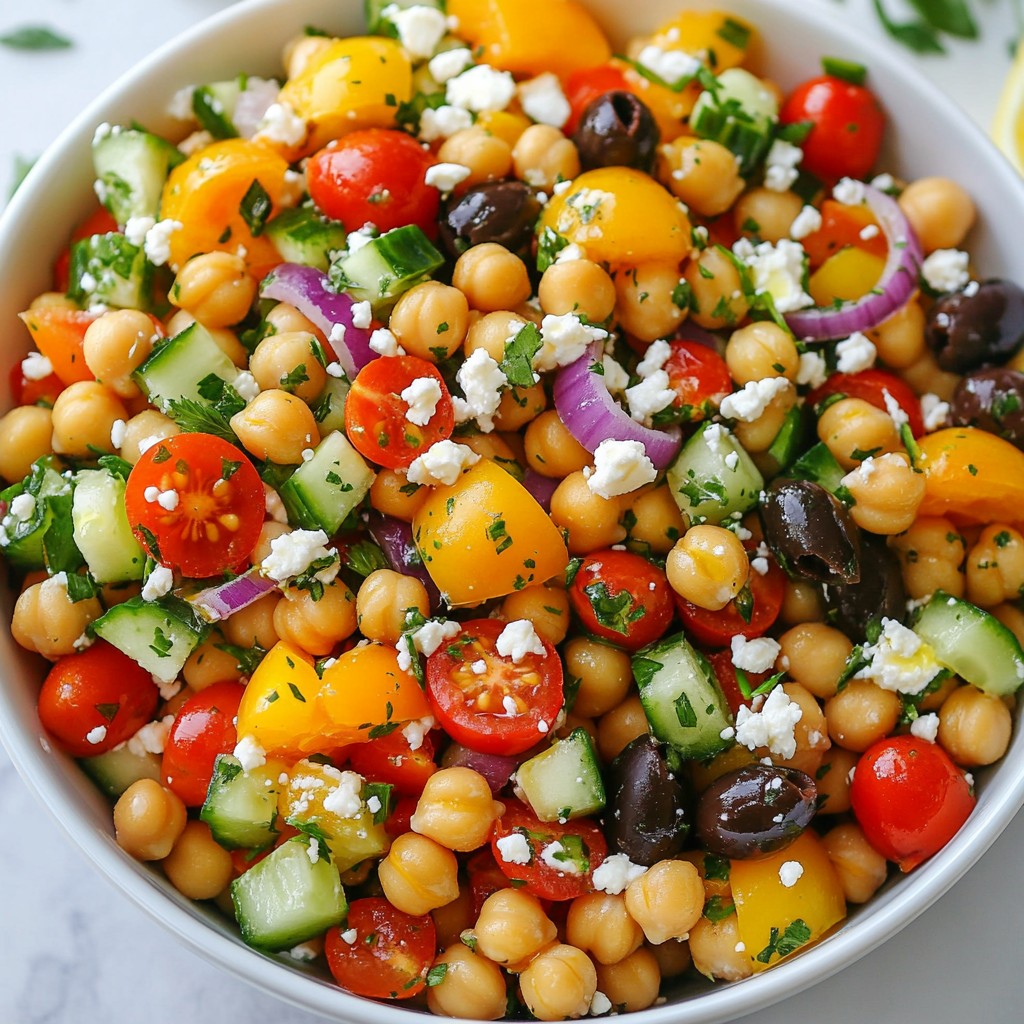 Mediterranean Chickpea Salad Fresh and Tasty Dish