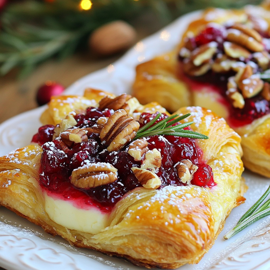 Tangy Holiday Cranberry Brie Puff Pastry Delight