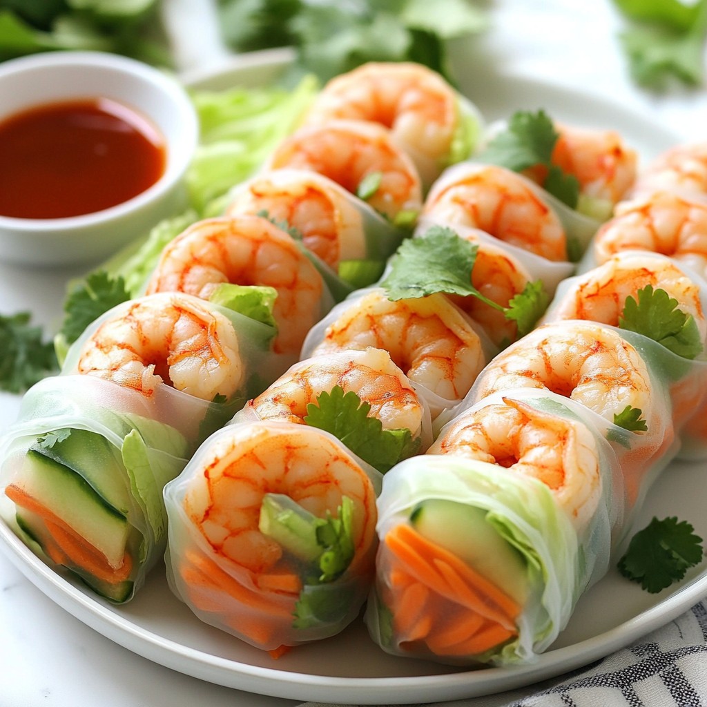 Spicy Garlic Shrimp Rice Paper Rolls Delightful Snack
