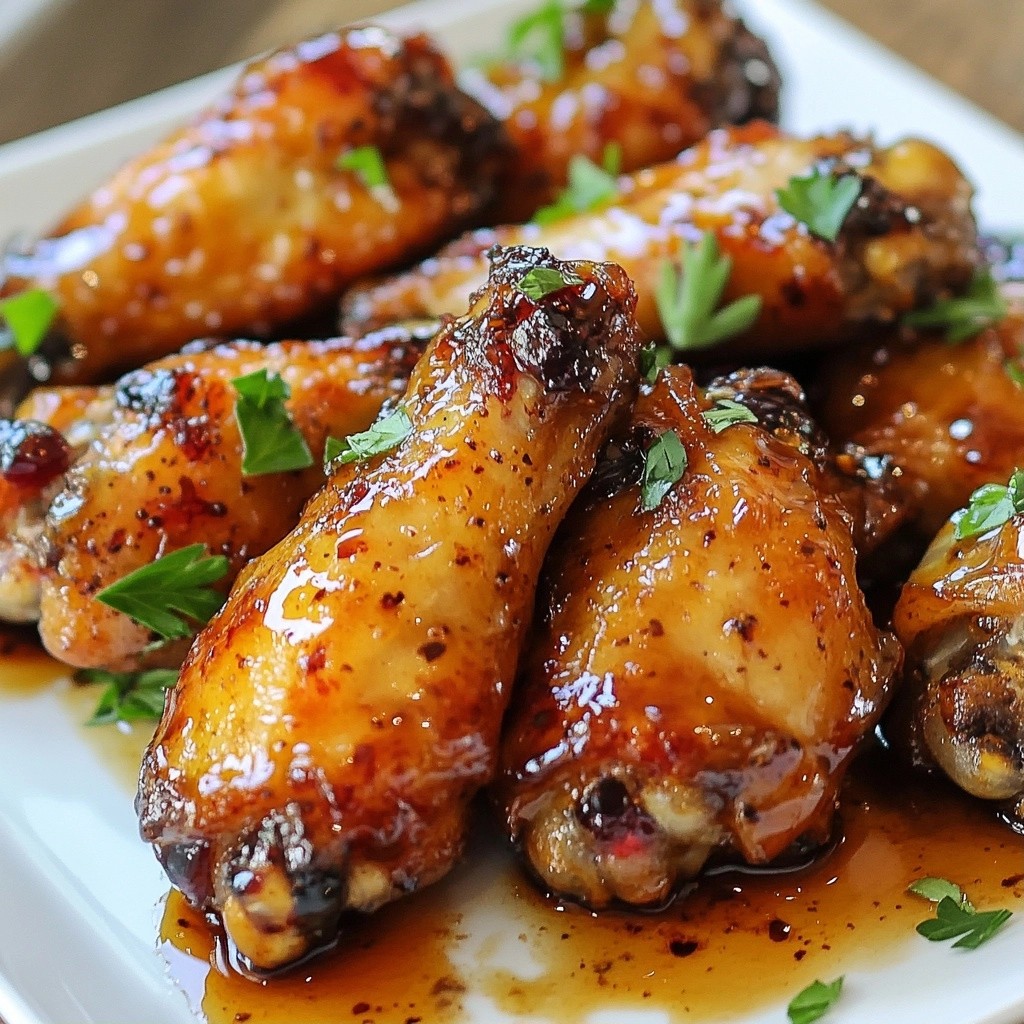 Festive Christmas Cranberry Balsamic Chicken Wings Delight