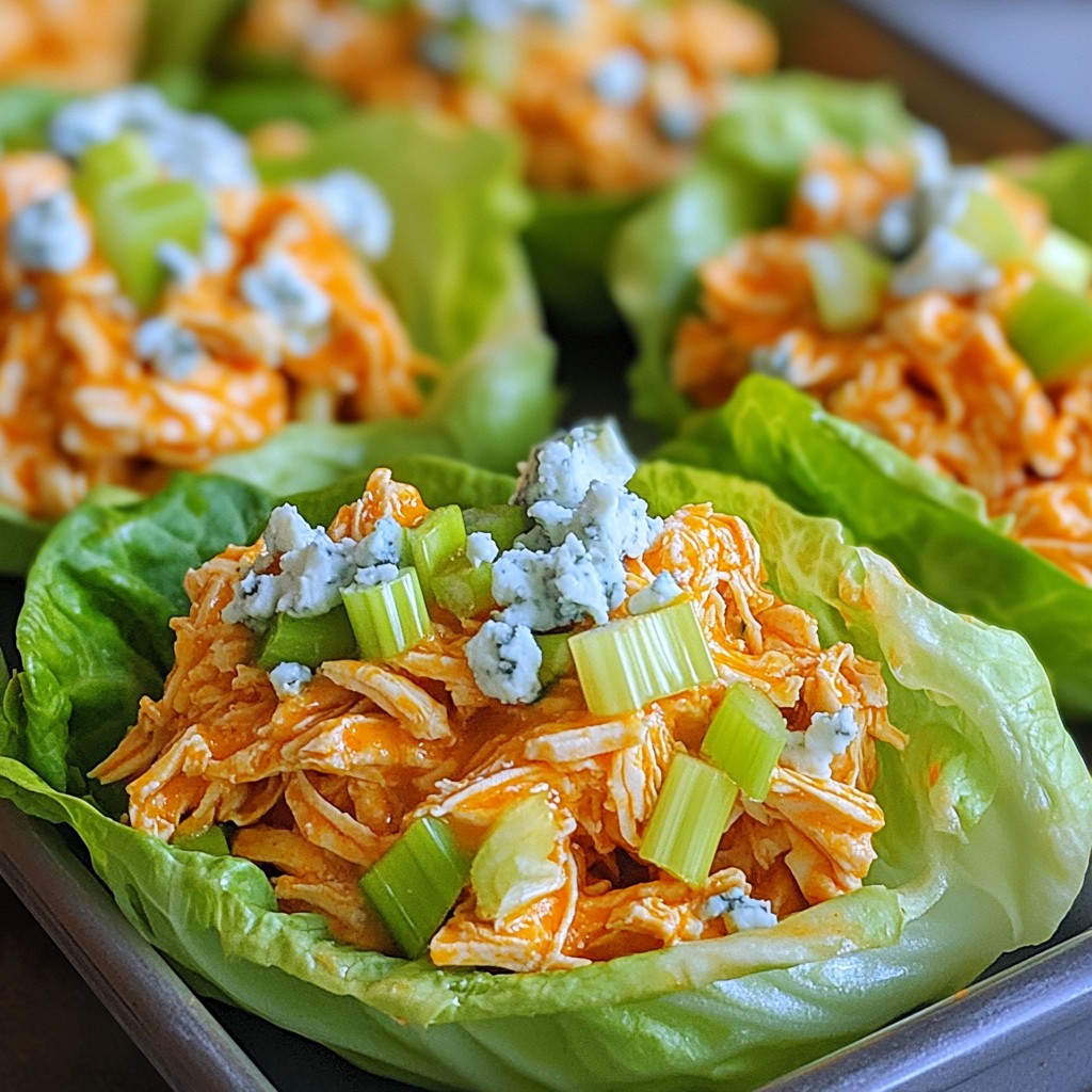 Buffalo Chicken Lettuce Cups Tasty Low-Carb Dish