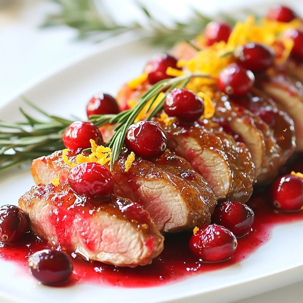Festive Christmas Cranberry Orange Duck Breast Delight