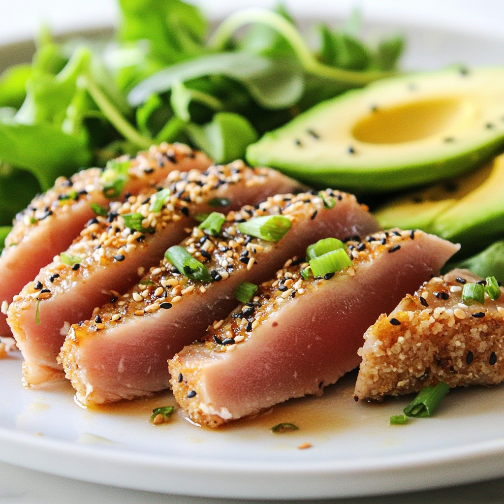Sesame Crusted Ahi Tuna Fresh and Flavorful Delight