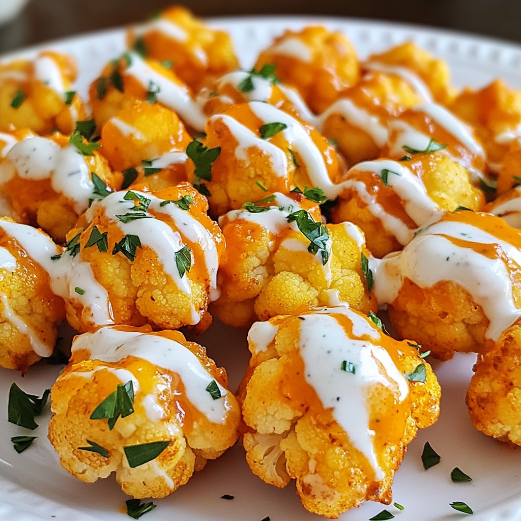 Buffalo Ranch Cauliflower Bites Flavorful and Crispy Treat