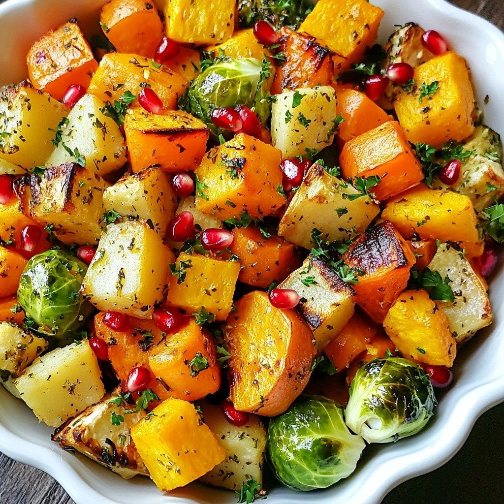 Savory Christmas Garlic Herb Roasted Vegetable Medley