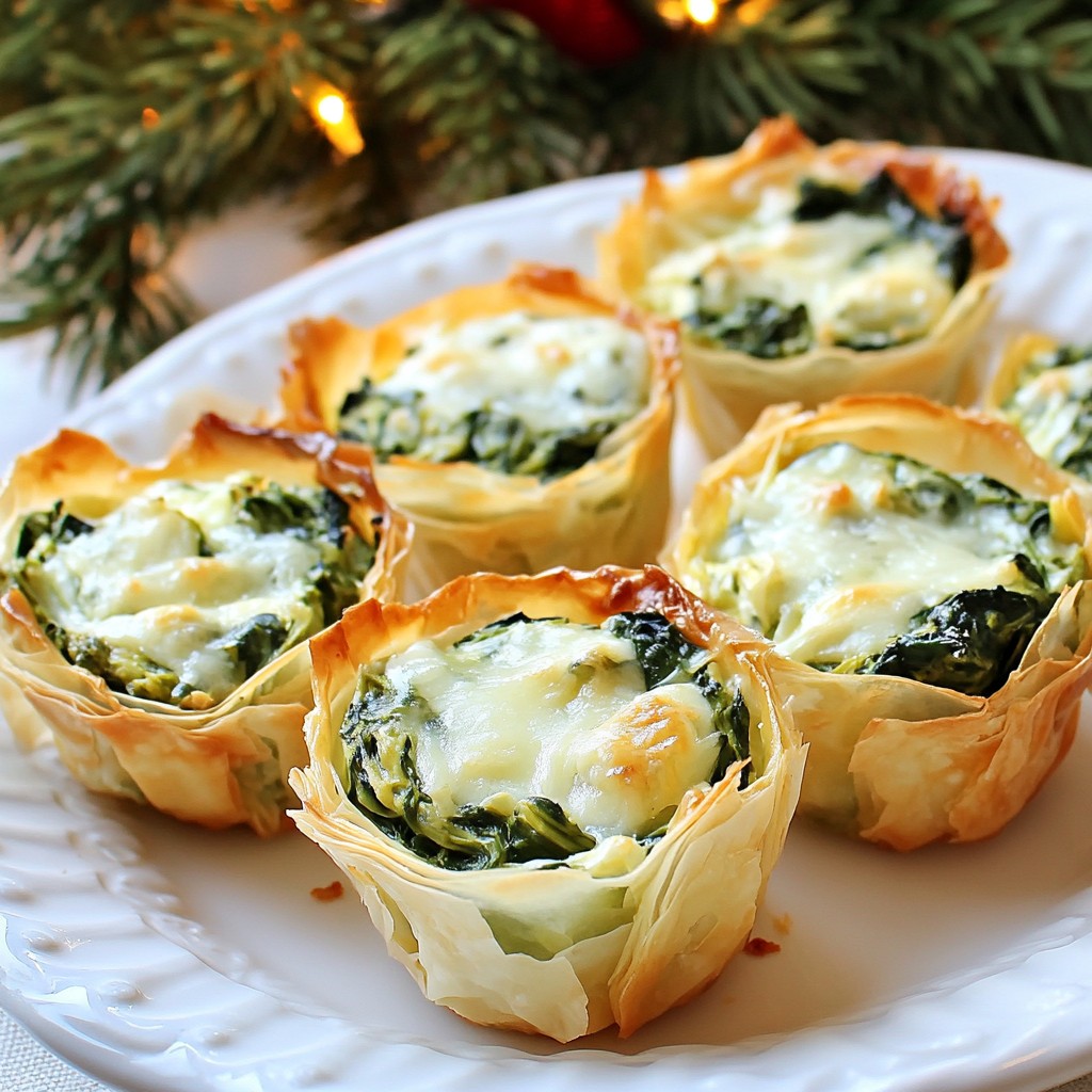 Crispy Holiday Spinach and Artichoke Phyllo Cups Recipe