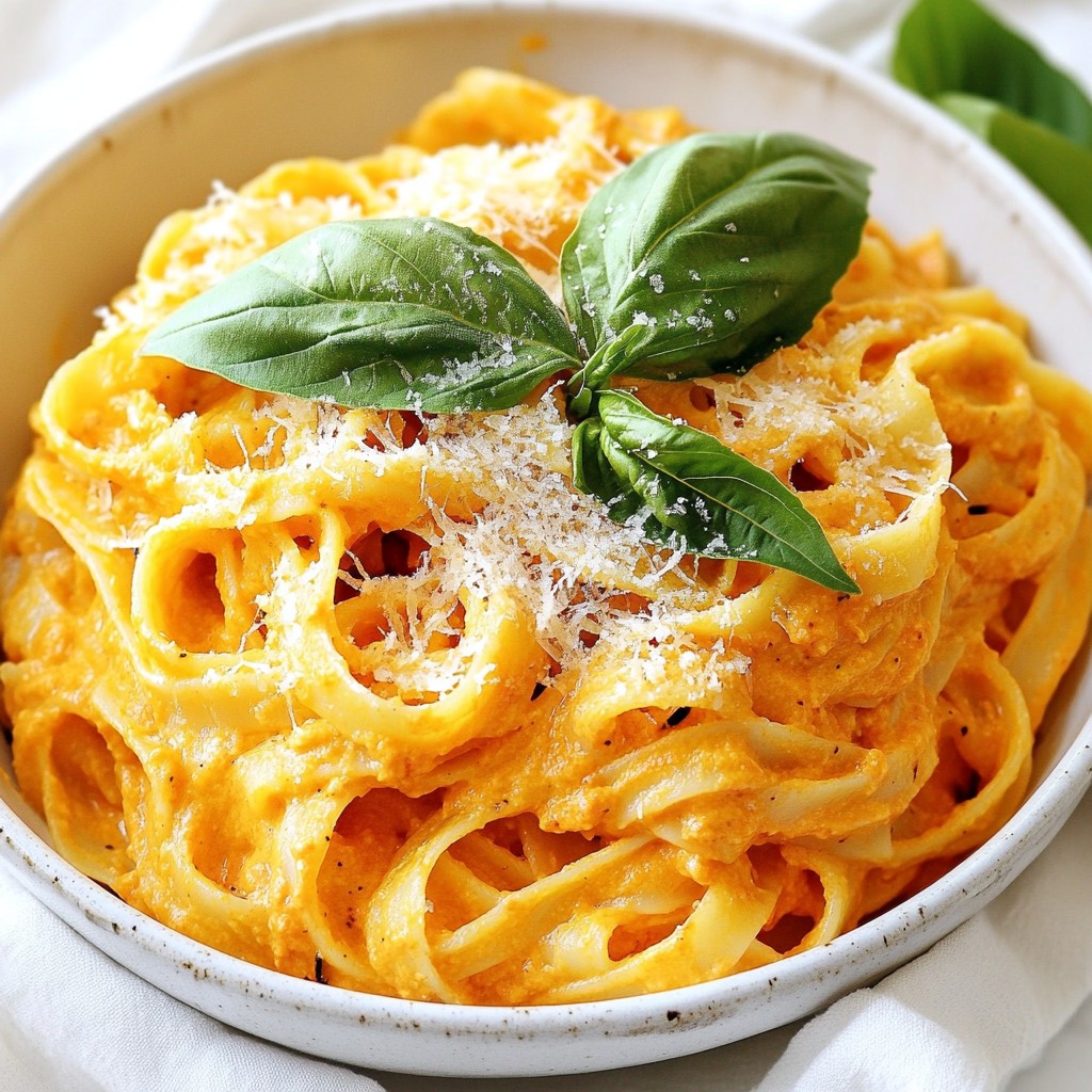 Creamy Roasted Red Pepper Pasta Quick and Easy Meal