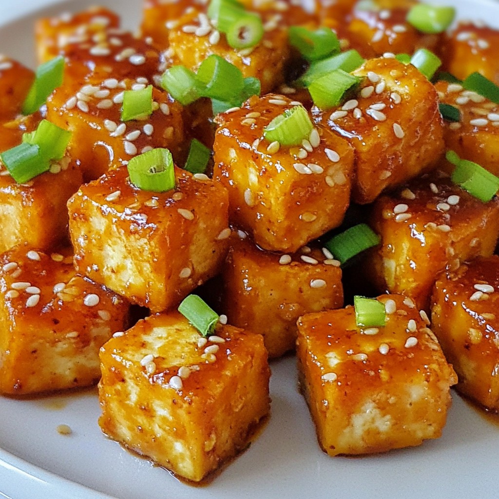 Sweet Chili Garlic Tofu Savory and Crunchy Delight