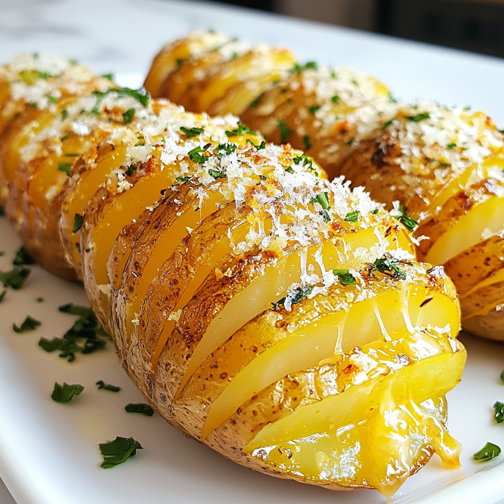 Garlic Parmesan Hasselback Potatoes Tasty Side Dish