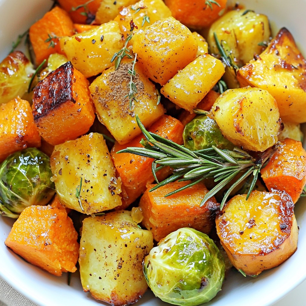 Golden Thanksgiving Maple Roasted Vegetables Delight