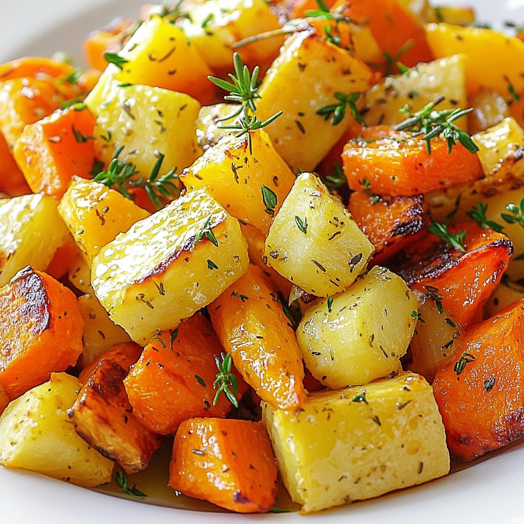 Savory Thanksgiving Herb-Roasted Root Vegetables Delight