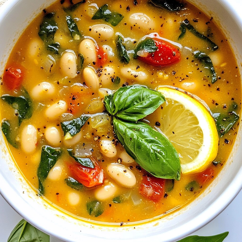 Tuscan White Bean Soup Flavorful and Nourishing Meal