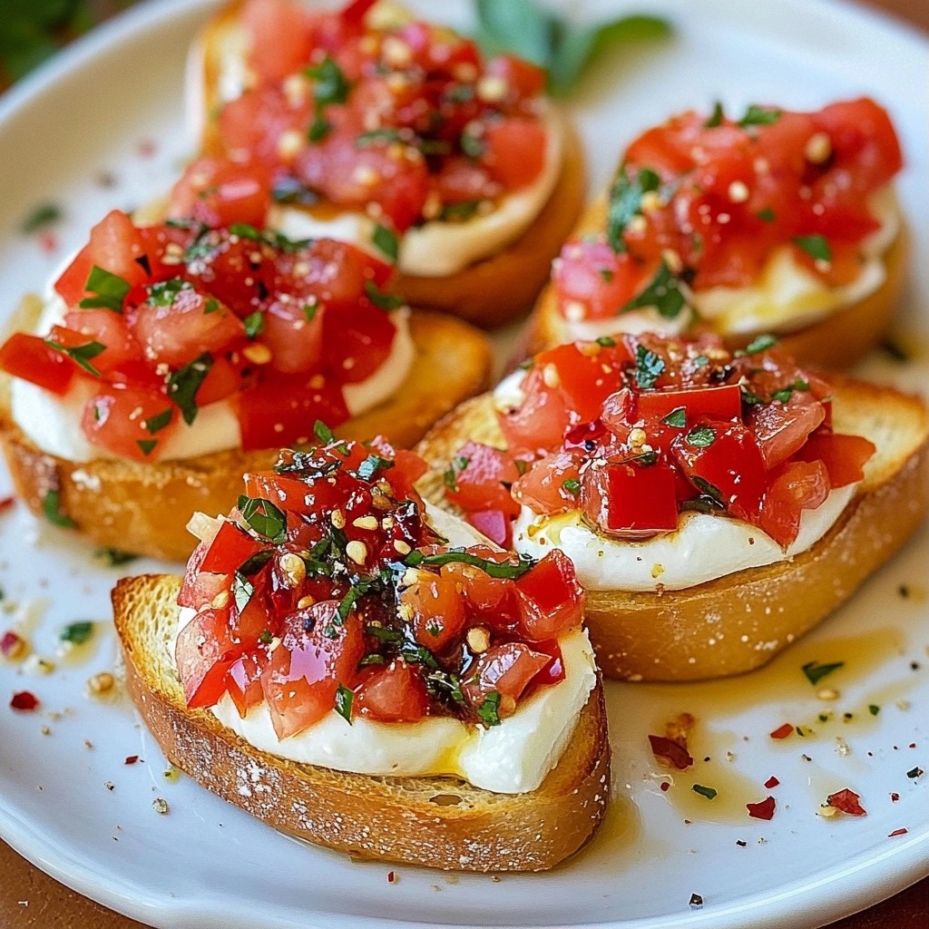 Festive Holiday Bruschetta with Tomato and Basil Treat