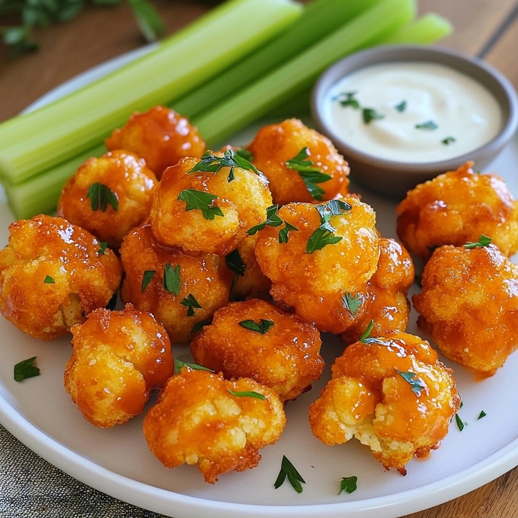 Crispy Holiday Buffalo Cauliflower Bites Delightfully Easy