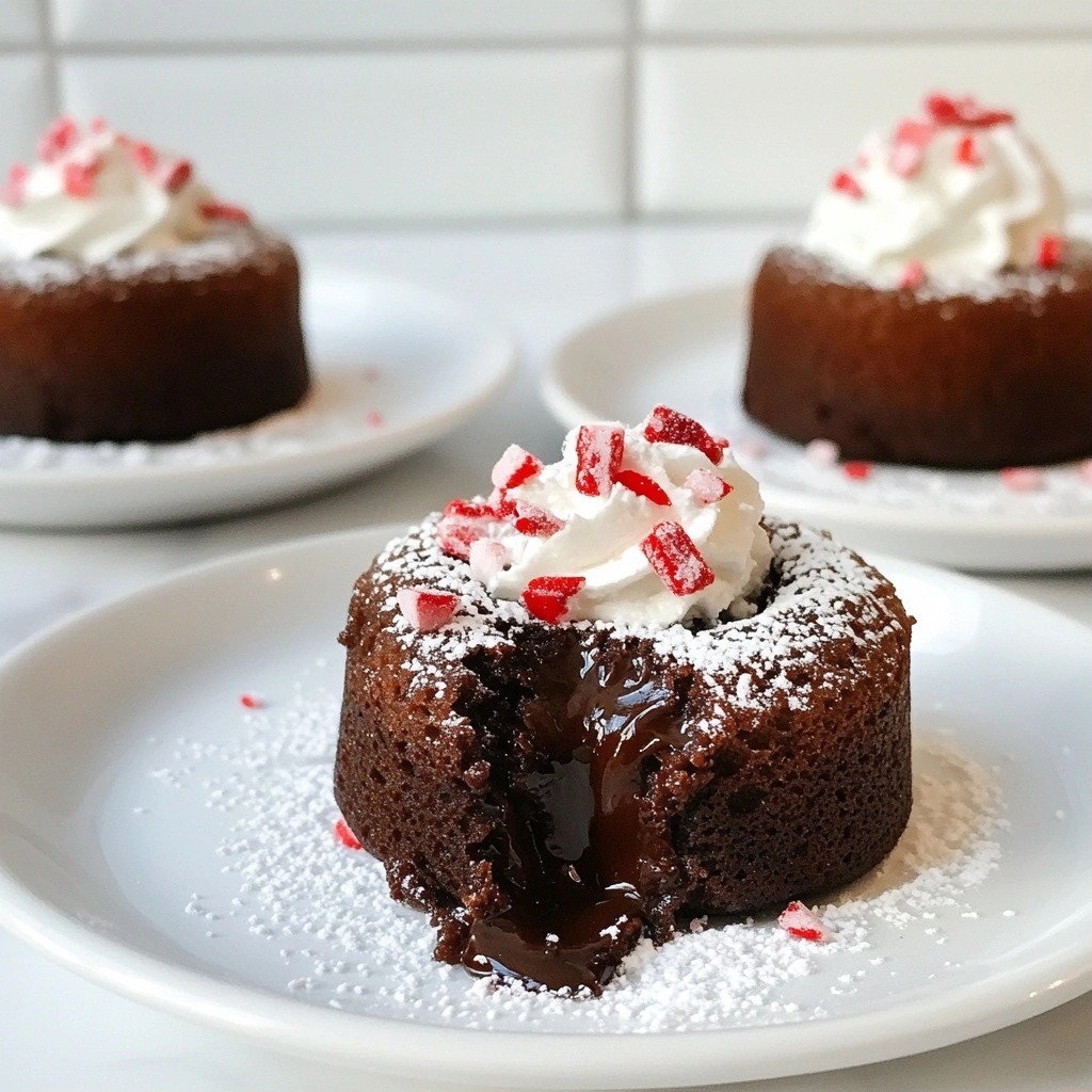 Decadent Holiday Mint Chocolate Lava Cakes Delight