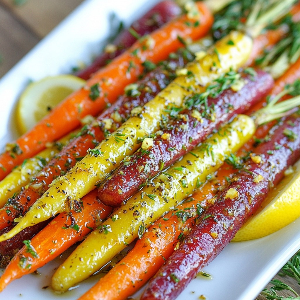 Garlic Herb Roasted Rainbow Carrots Flavorful Delight
