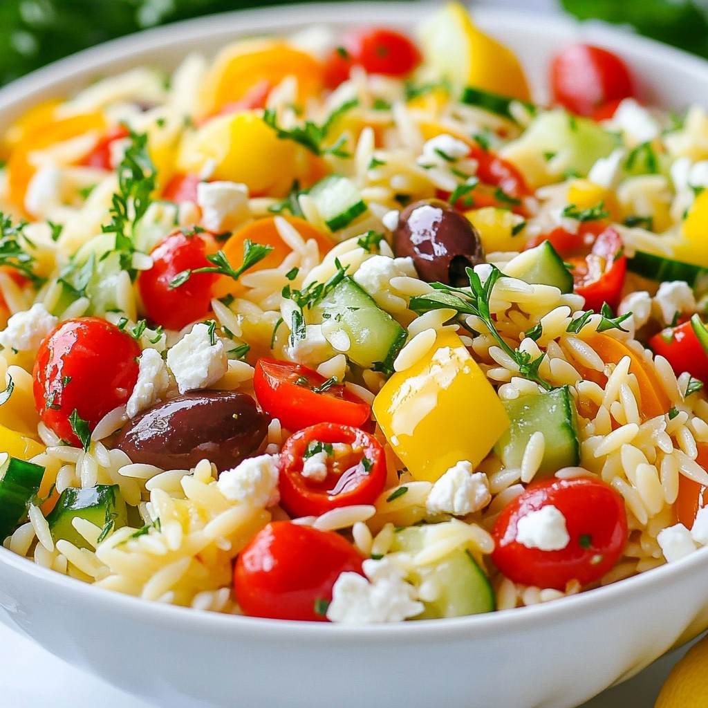 Greek Lemon Orzo Salad Fresh and Zesty Delight