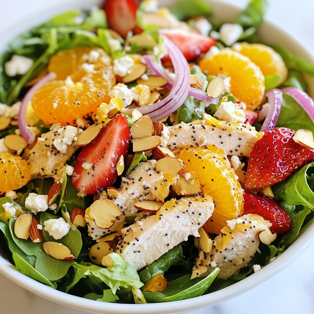 Strawberry Poppyseed Chicken Salad Fresh and Fruity Dish