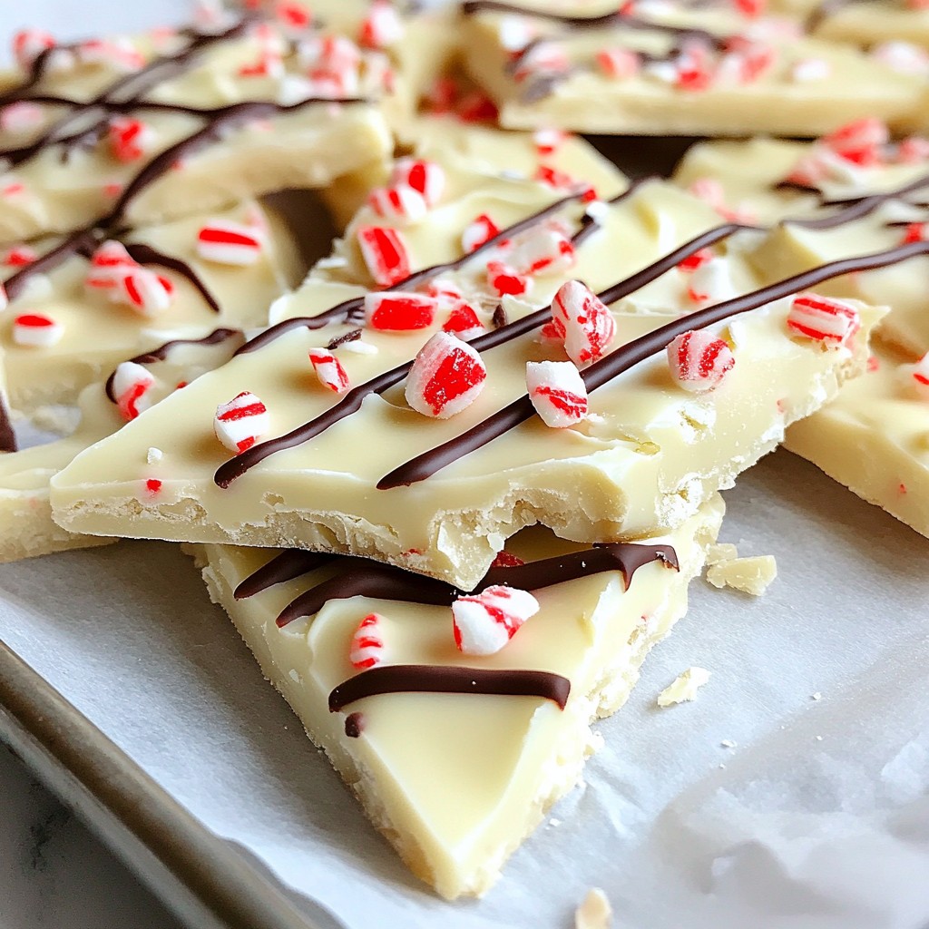 White Chocolate Peppermint Bark Delicious Holiday Treat