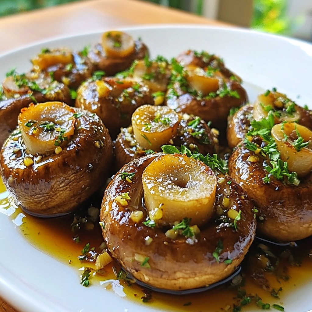 Herb Garlic Roasted Mushrooms Flavorful Side Dish