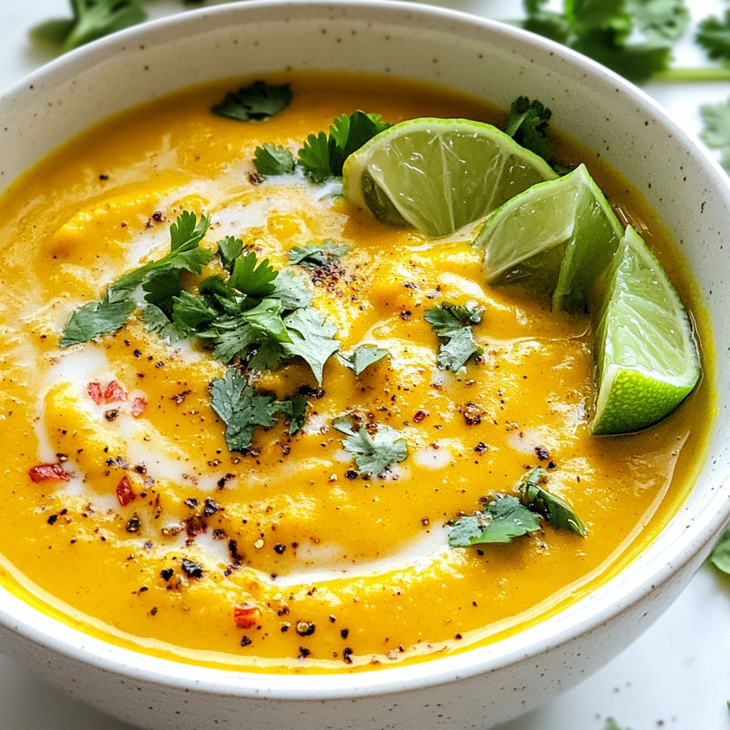 Spicy Thanksgiving Pumpkin Curry Soup Comforting Delight