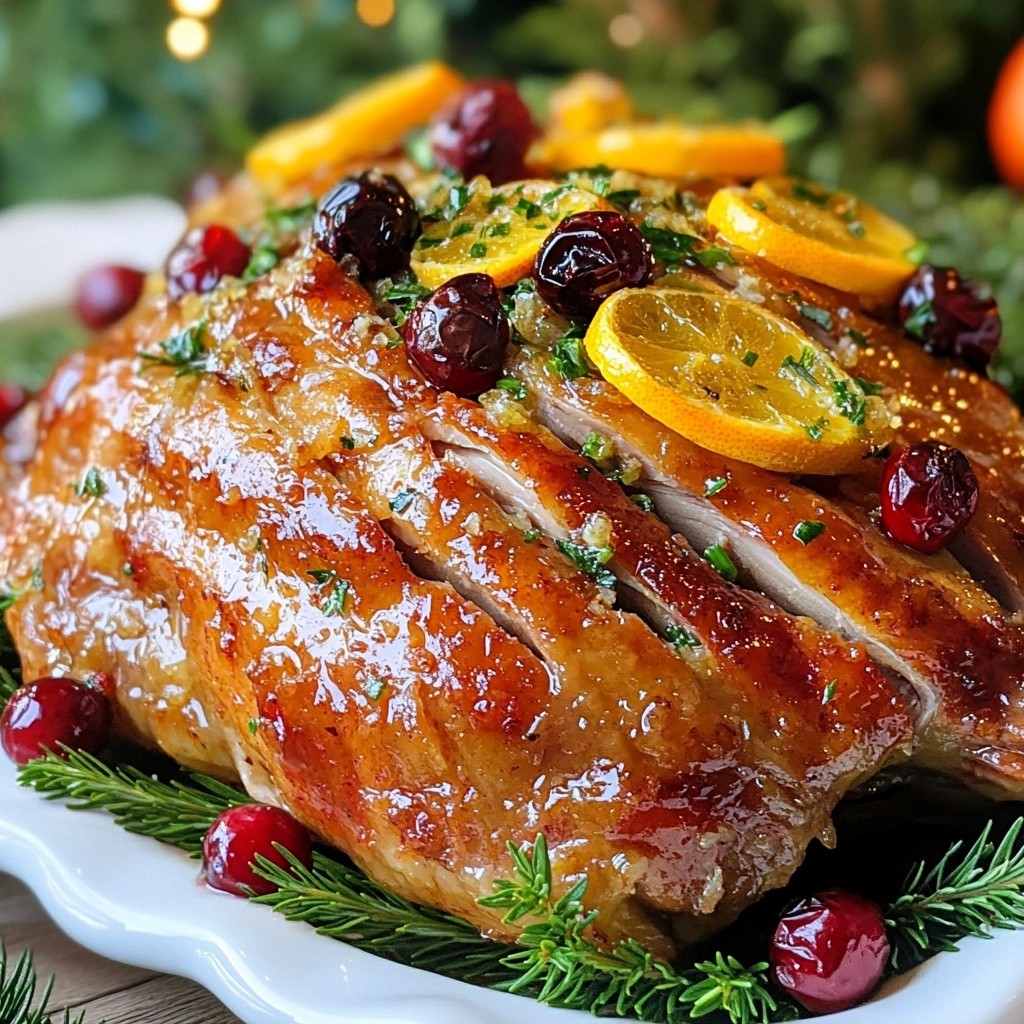 Juicy Christmas Citrus Herb Roast Duck Delight