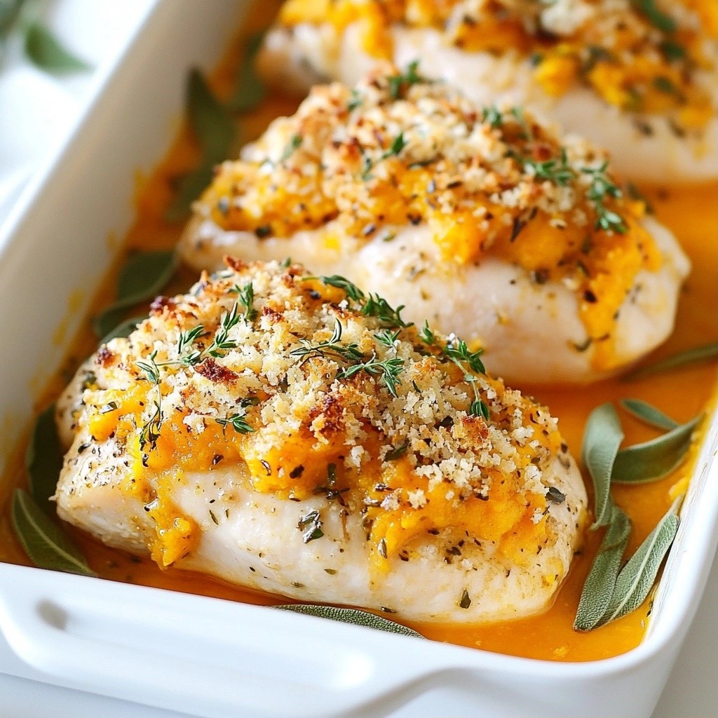 Savory Holiday Pumpkin and Herb Stuffed Chicken