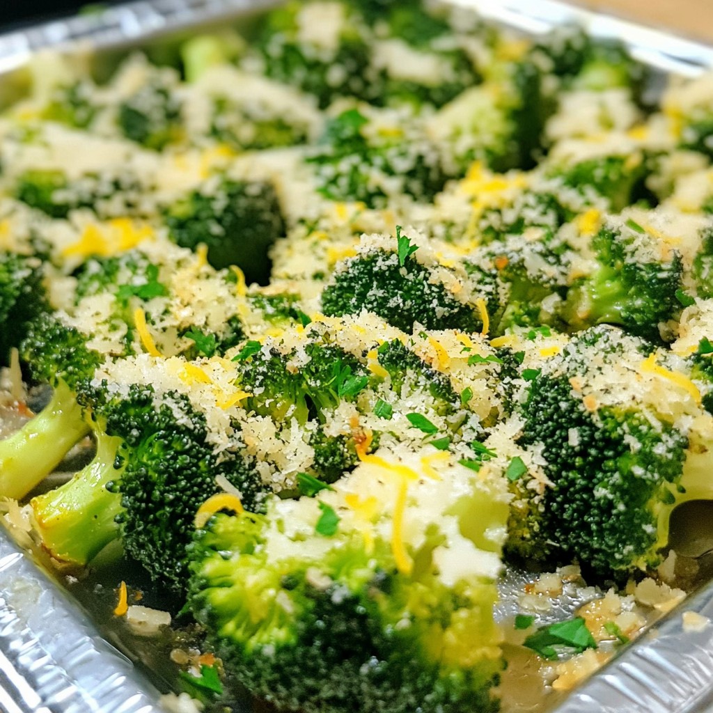Garlic Parmesan Roasted Broccoli Healthy Side Dish