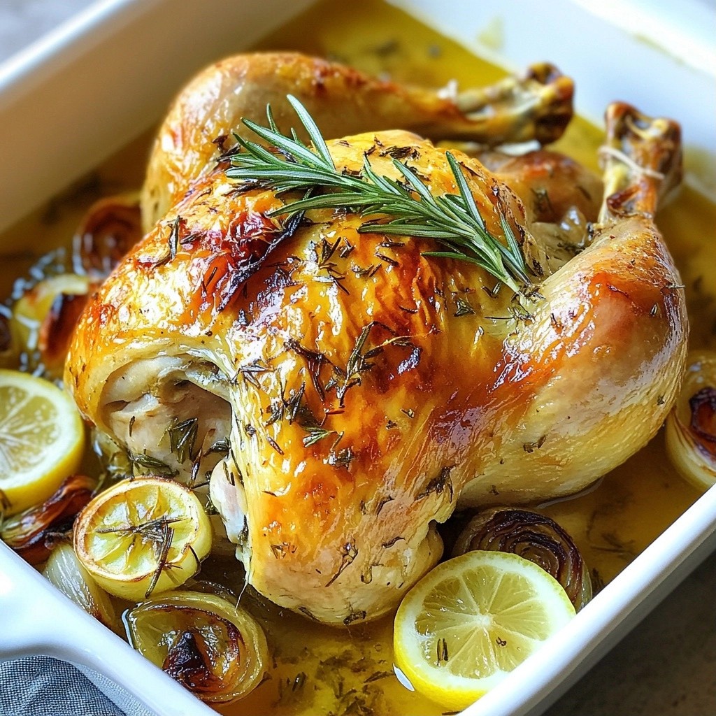 Juicy Christmas Rosemary Lemon Roast Chicken Recipe