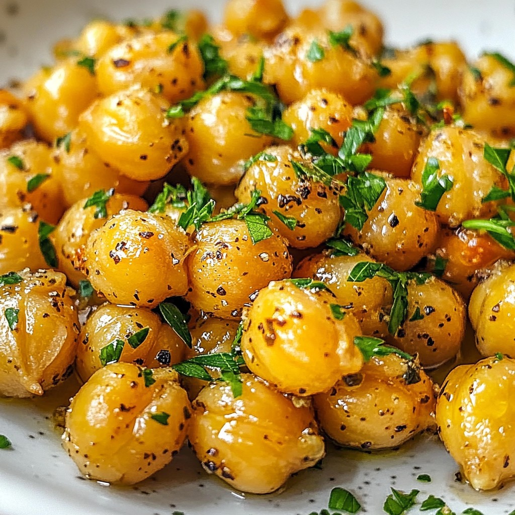 Garlic Herb Roasted Chickpeas Crispy Snack Delight