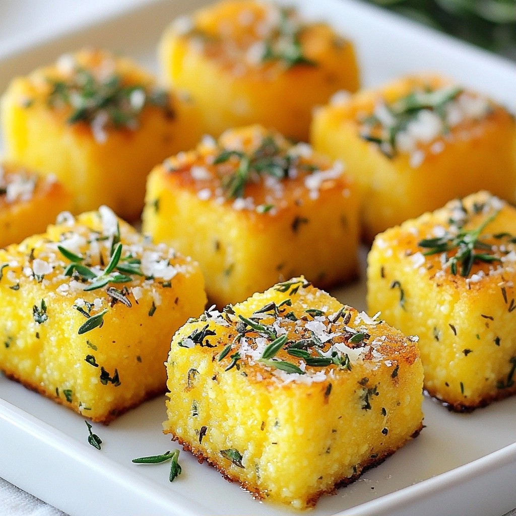 Crispy Holiday Parmesan Herb Polenta Bites Delight