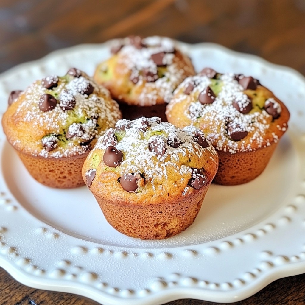 Chocolate Chip Zucchini Muffins Tasty and Simple Recipe