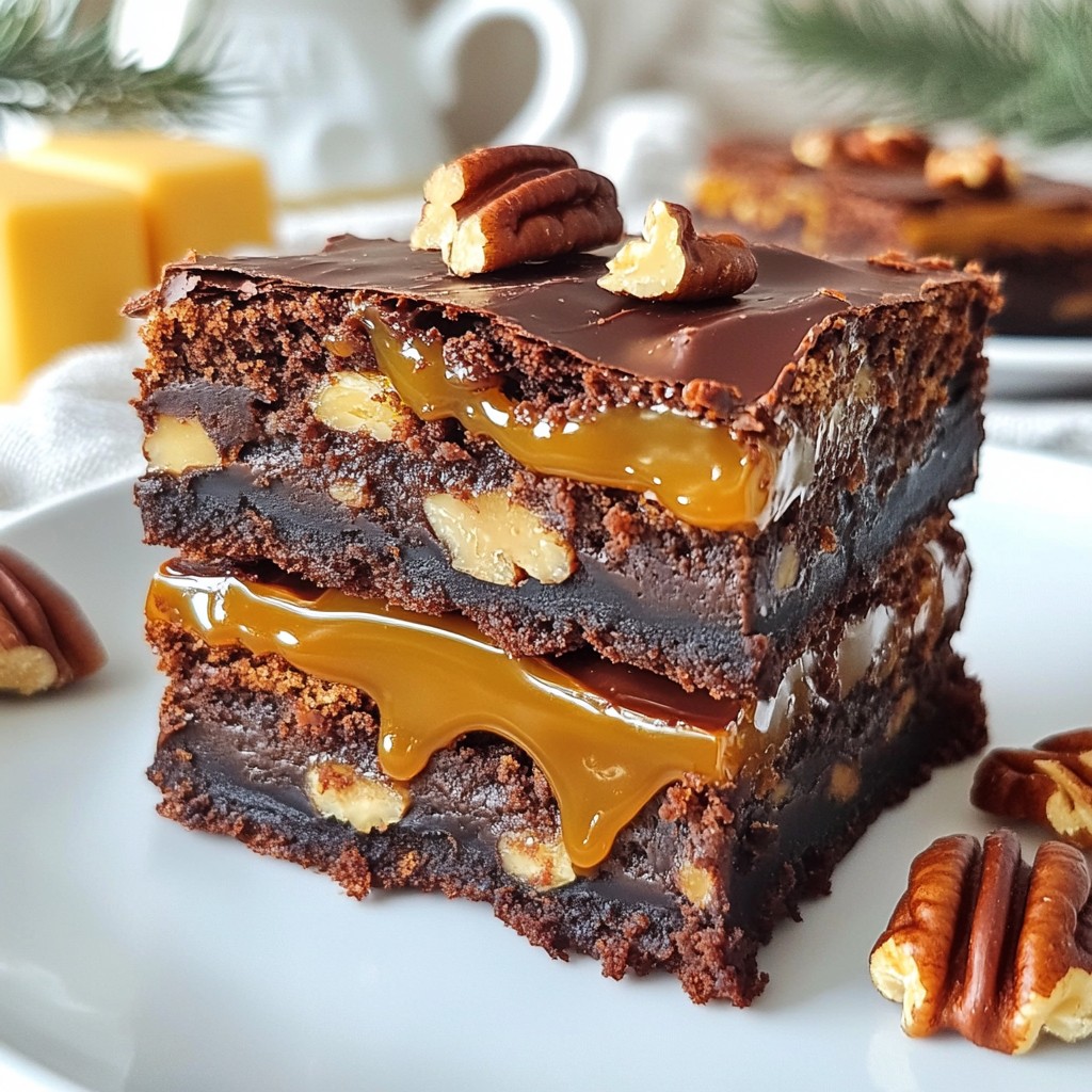 Chocolate Caramel Turtle Brownies Delightful Dessert Treat