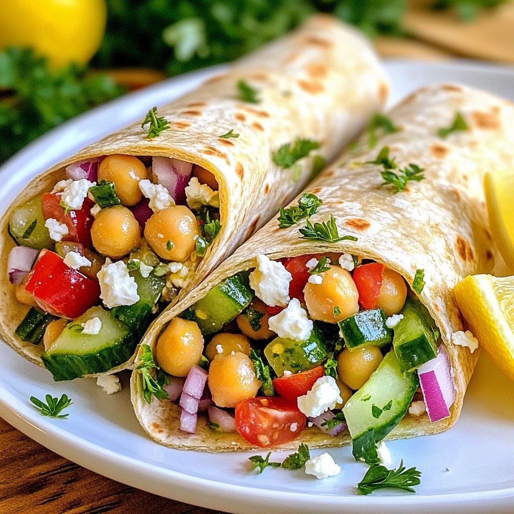 Mediterranean Chickpea Wraps Healthy and Tasty Meal
