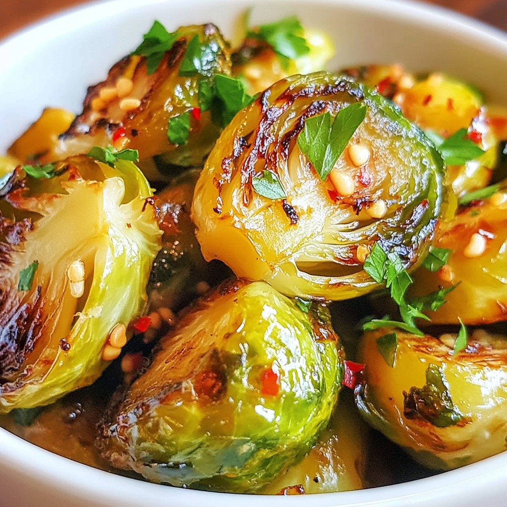 Honey Garlic Roasted Brussels Sprouts Flavorful Delight