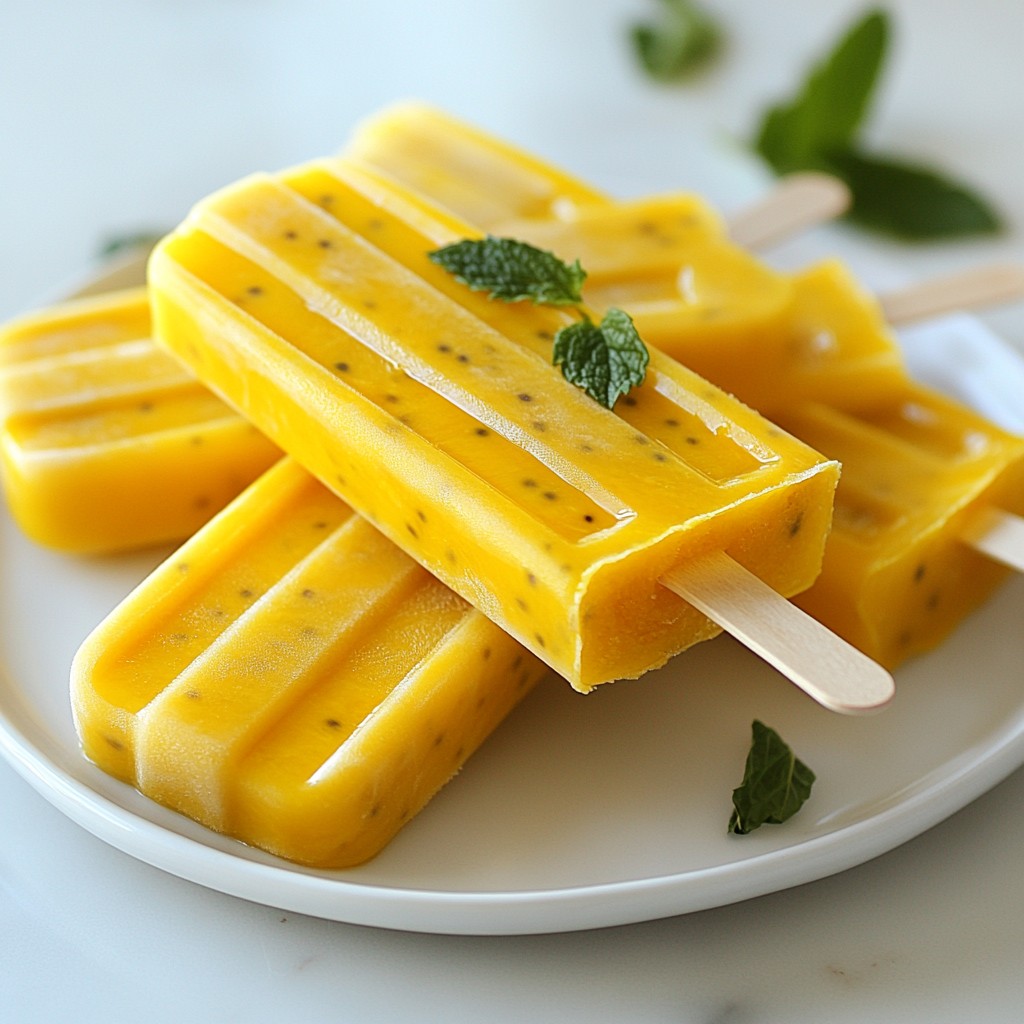 Mango Passionfruit Popsicles Refreshing Summer Treat