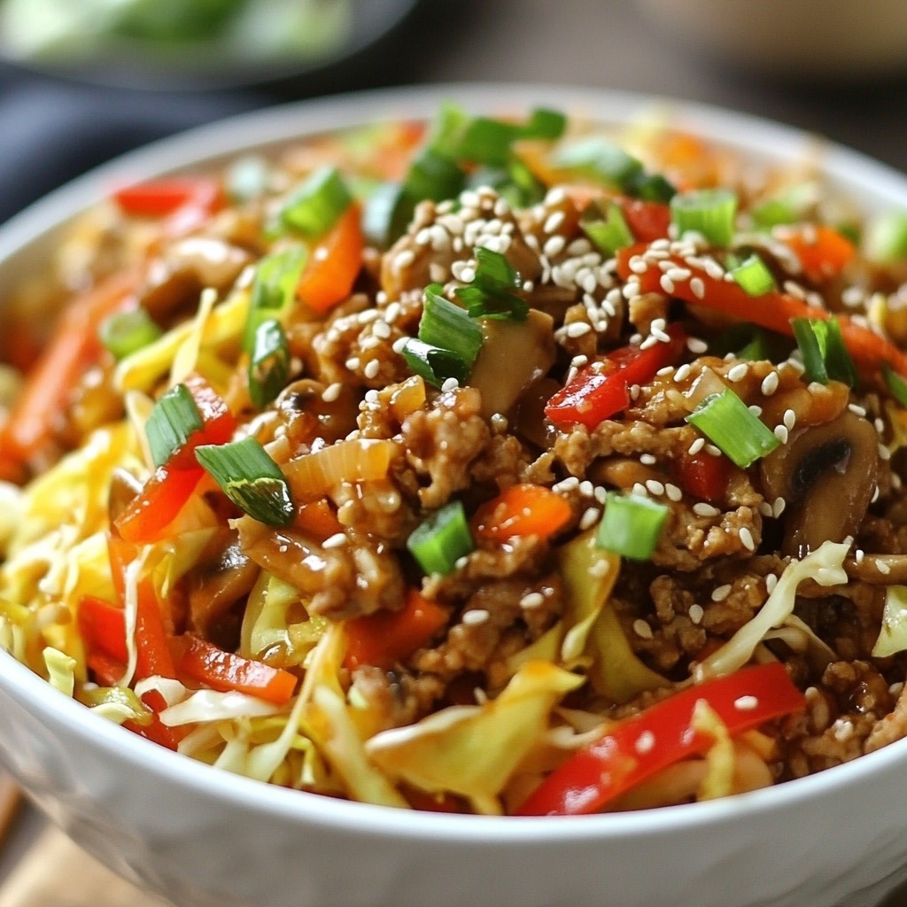 Veggie Packed Egg Roll In a Bowl Delicious and Easy