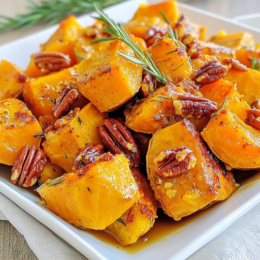 Golden Thanksgiving Maple Pecan Roasted Sweet Potatoes Savory Dish